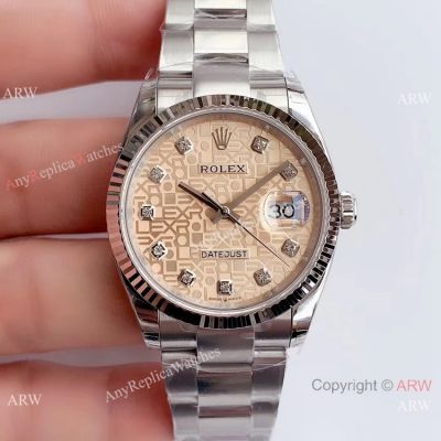  AAA Swiss Rolex Datejust Stainless Steel Rose Gold computer Dial Watch